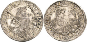Sachsen-Kurlinie ab 1547 (Albertiner)
Christian II., Johann Georg I. und August 1591-1611 Taler 1610, HR-Dresden Keilitz/Kahnt 228 Schnee 767 Davenpo...