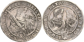 Sachsen-Kurlinie ab 1547 (Albertiner)
Christian II., Johann Georg I. und August 1591-1611 Taler 1610, HR-Dresden Keilitz/Kahnt 228 Schnee 767 Davenpo...