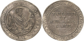 Sachsen-Kurlinie ab 1547 (Albertiner)
Johann Georg I. und August 1611-1615 Taler 1615, Dresden Auf den Tod von August. Mit Wahlspruch TIME DEVM ET HO...