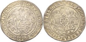 Sachsen-Kurlinie ab 1547 (Albertiner)
Johann Georg I. (1611-) 1615-1656 Kipper - 40 Groschen 1621, 3 Schwäne und Anker-Zwickau Zwitterprägung Krug/Ra...