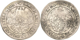 Sachsen-Kurlinie ab 1547 (Albertiner)
Johann Georg I. (1611-) 1615-1656 Kipper - 20 Groschen 1621, auffliegender Schwan-Dresden Krug/Rahnenführer 112...
