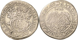 Sachsen-Kurlinie ab 1547 (Albertiner)
Johann Georg I. (1611-) 1615-1656 Kipper - 10 Groschen 1622, Schwan-Dresden Krug/Rahnenführer 141 Slg. Kernbach...