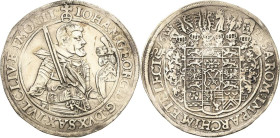 Sachsen-Kurlinie ab 1547 (Albertiner)
Johann Georg I. (1611-) 1615-1656 Taler 1623, Schwan-Dresden C/K 156 Schnee 818 Davenport 7601 Sehr schön-vorzü...