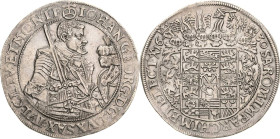 Sachsen-Kurlinie ab 1547 (Albertiner)
Johann Georg I. (1611-) 1615-1656 Taler 1630, HI-Dresden Mit anliegender Feldbinde, das Helmvisier öffnet sich ...