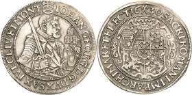 Sachsen-Kurlinie ab 1547 (Albertiner)
Johann Georg I. (1611-) 1615-1656 1/2 Taler 1630, HI-Dresden C/K 180 Kohl 158 Fast vorzüglich