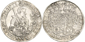 Sachsen-Kurlinie ab 1547 (Albertiner)
Johann Georg I. (1611-) 1615-1656 Taler 1636, SD-Dresden C/K 167 Schnee 872 Davenport 7601 Fast vorzüglich/vorz...