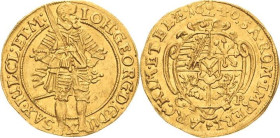 Sachsen-Kurlinie ab 1547 (Albertiner)
Johann Georg I. (1611-) 1615-1656 Dukat 1640, CR-Dresden C/K 118 Friedberg 2684 Slg. Merseburger - GOLD. 3.45 g...