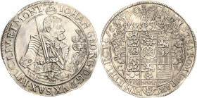 Sachsen-Kurlinie ab 1547 (Albertiner)
Johann Georg I. (1611-) 1615-1656 Taler 1653, CR-Dresden C/K 169 Schnee 879 Davenport 7612 Vorzüglich-prägefris...