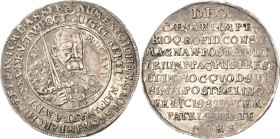 Sachsen-Kurlinie ab 1547 (Albertiner)
Johann Georg I. (1611-) 1615-1656 Taler 1656, IK-Dresden Ohne Zierkreis im Avers. Auf seinen Tod C/K 349 Schnee...