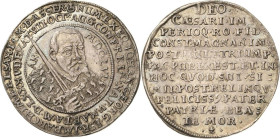 Sachsen-Kurlinie ab 1547 (Albertiner)
Johann Georg I. (1611-) 1615-1656 1/2 Taler 1656, Eichel-Dresden Auf seinen Tod C/K 353 Kohl 215 Avers Felder t...
