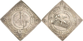 Sachsen-Kurlinie ab 1547 (Albertiner)
Johann Georg II. 1656-1680 Talerklippe 1669, Dresden Bundesschießen anlässlich der Taufe von Johann Georg IV C/...