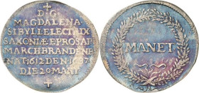 Sachsen-Kurlinie ab 1547 (Albertiner)
Johann Georg III. 1680-1691 1/24 Taler (Groschen) 1687, o. Mzz.-Dresden Tod seiner Mutter Magdalena Sibylla C/K...