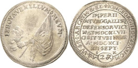 Sachsen-Kurlinie ab 1547 (Albertiner)
Johann Georg III. 1680-1691 1/12 Taler (Doppelgroschen) 1691, IK-Dresden Auf seinen Tod. Walzenprägung C/K 633 ...