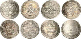 Sachsen-Kurlinie ab 1547 (Albertiner)
Johann Georg IV. 1691-1694 1/12 Taler (Doppelgroschen) 1692, IK-Dresden (3x) 1693, o.Mzz.-Leipzig C/K 678, 680 ...