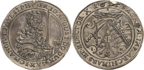 Sachsen-Kurlinie ab 1547 (Albertiner)
Friedrich August I., der Starke 1694-1733 1/4 Taler 1695, IK-Dresden Kahnt 148 Kohl 375 Selten. Henkelspur, Ave...