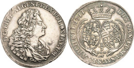 Sachsen-Kurlinie ab 1547 (Albertiner)
Friedrich August I., der Starke 1694-1733 2/3 Taler 1711, ILH-Dresden Kahnt 128 Davenport 825 Kohl 358 Kopicki ...