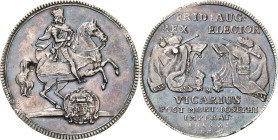 Sachsen-Kurlinie ab 1547 (Albertiner)
Friedrich August I., der Starke 1694-1733 1/2 Taler 1711, ILH-Dresden Vikariat Kahnt 284 Kohl 441 Kopicki 11107...
