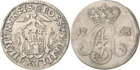 Sachsen-Kurlinie ab 1547 (Albertiner)
Friedrich August II. 1733-1763 3 Gröscher 1763, o.Mzz.-Thorn Kahnt 769 D.-S. 1783 Kopicki 8395 Gumowski 2231 Se...