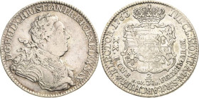 Sachsen-Kurlinie ab 1547 (Albertiner)
Friedrich Christian 1763 2/3 Taler 1763, FWôF-Dresden Kahnt 1006 Buck 3 Sehr schön/sehr schön-vorzüglich