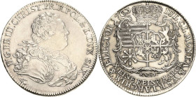 Sachsen-Kurlinie ab 1547 (Albertiner)
Friedrich Christian 1763 Taler 1763, FWôF-Dresden Mit Signatur St im Armabschnitt Kahnt 1002 Schnee 1053 Davenp...