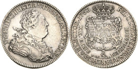 Sachsen-Kurlinie ab 1547 (Albertiner)
Friedrich Christian 1763 2/3 Taler 1763, FWôF-Dresden Kahnt 1006 Buck 3 Vorzüglich