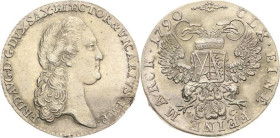 Sachsen-Kurlinie ab 1547 (Albertiner)
Friedrich August III. 1763-1806 1/12 Taler 1790, IC-Dresden Vikariat Kahnt 1157 Buck 171 Winz. Schrötlingsfehle...