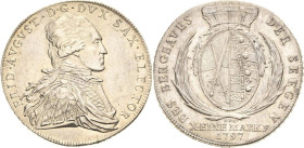 Sachsen-Kurlinie ab 1547 (Albertiner)
Friedrich August III. 1763-1806 Taler 1797, IEC-Dresden Ausbeute Kahnt 1091 Buck 199 Schnee 1094 Müseler 56.1.4...