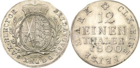 Sachsen-Kurlinie ab 1547 (Albertiner)
Friedrich August III. 1763-1806 1/12 Taler 1800, IEC-Dresden Kahnt 1124 Buck 207 Prachtvolles Exemplar. Kl. Zai...