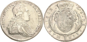 Sachsen-Kurlinie ab 1547 (Albertiner)
Friedrich August III. 1763-1806 Taler 1802, IEC-Dresden Kahnt 1089 Buck 211 d Davenport 2701 Winz. Schrötlingsf...