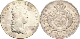 Sachsen-Kurlinie ab 1547 (Albertiner)
Friedrich August I. 1806-1827 Taler 1810, SGH-Dresden Ausbeute Kahnt 1205 Kahnt 418 AKS 13 Jaeger 13 Davenport ...