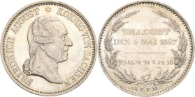 Sachsen-Kurlinie ab 1547 (Albertiner)
Friedrich August I. 1806-1827 Taler 1827, S-Dresden Auf seinen Tod Kahnt 1263 Kahnt 429 AKS 55 Jaeger 44 Davenp...