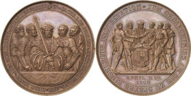 Sachsen-Kurlinie ab 1547 (Albertiner)
Anton 1827-1836 Bronzemedaille 1829, (Loos/Pfeuffer) 300-Jahrfeier der Protestation der evangelischen Reichsfür...