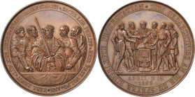 Sachsen-Kurlinie ab 1547 (Albertiner)
Anton 1827-1836 Bronzemedaille 1829, (Loos/Pfeuffer) 300-Jahrfeier der Protestation der evangelischen Reichsfür...