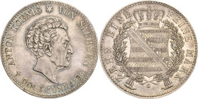 Sachsen-Kurlinie ab 1547 (Albertiner)
Anton 1827-1836 Taler 1836, G-Dresden Auf seinen Tod AKS 85 Jaeger 67 Kahnt 441 Davenport 870 Vorzüglich