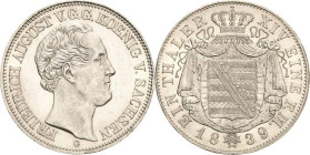 Sachsen-Kurlinie ab 1547 (Albertiner)
Friedrich August II. 1836-1854 Taler 1839, G-Dresden AKS 99 Jaeger 76 Kahnt 448 Davenport 875 Prachtexemplar. F...
