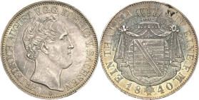 Sachsen-Kurlinie ab 1547 (Albertiner)
Friedrich August II. 1836-1854 Taler 1840, G-Dresden AKS 99 Jaeger 76 Kahnt 448 Davenport 875 Kl. Randfehler, A...
