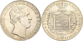 Sachsen-Kurlinie ab 1547 (Albertiner)
Friedrich August II. 1836-1854 Doppeltaler 1854, F-Dresden AKS 94 Jaeger 78 Kahnt 454 Davenport 874 Leicht bear...