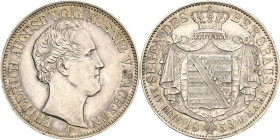 Sachsen-Kurlinie ab 1547 (Albertiner)
Friedrich August II. 1836-1854 Taler 1853, F-Dresden AKS 101 Jaeger 87 Kahnt 450 Davenport 878 Sehr schön-vorzü...