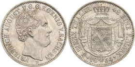 Sachsen-Kurlinie ab 1547 (Albertiner)
Friedrich August II. 1836-1854 1/3 Taler 1854, F-Dresden AKS 103 Jaeger 86 Vorzüglich-prägefrisch