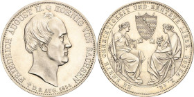 Sachsen-Kurlinie ab 1547 (Albertiner)
Friedrich August II. 1836-1854 Doppeltaler 1854, F-Dresden Auf seinen Tod AKS 116 Jaeger 96 Kahnt 457 Davenport...