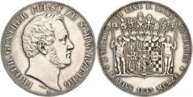 Schwarzburg-Rudolstadt
Friedrich Günther 1807-1867 Doppeltaler 1845, A-Berlin AKS 11 Jaeger 40 Kahnt 539 Davenport 913 Auflagenhöhe: 5100 Exemplare. ...