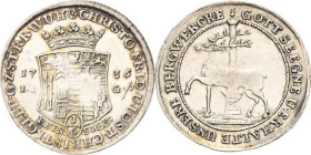 Stolberg-Stolberg
Christoph Friedrich und Jost Christian 1704-1738 1/6 Taler 1736, IIG-Stolberg Ausbeute. Feinsilber Friederich 1761 Müseler 6.2/76 V...