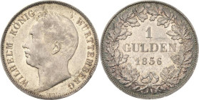 Württemberg
Wilhelm I. 1816-1864 Gulden 1856, Stuttgart AKS 85 Jaeger 70 Vorzüglich
