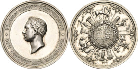 Württemberg
Wilhelm I. 1816-1864 Silbermedaille o.J. (verliehen 1858-1913) (Dietelbach) Prämie für Verdienste in der Landwirtschaft. Kopf des Königs ...