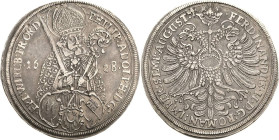 Würzburg-Bistum
Philipp Adolph von Ehrenberg 1623-1631 Taler 1628. Hüftbild des Bischofs halb rechts, PHILIP ADOLPH D G EPI WIRCB FR OR D / Doppeladl...