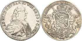 Würzburg-Bistum
Adam Friedrich von Seinsheim 1755-1779 Taler 1765, (Stempel von G. F. Loos; Mmz. J. N. Martinengo; Wardein F. H. Pranghe) Helmschrott...