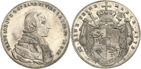 Würzburg-Bistum
Franz Ludwig von Erthal 1779-1795 Taler 1779, RS/MP-Würzburg Helmschrott 883 Davenport 2904 Slg. Piloty 1315 Prachtvolles Exemplar. V...