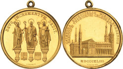 Würzburg-Bistum
Georg Anton von Stahl 1840-1870 Goldmedaille zu 10 Dukaten 1843 (A. Neuss) 1100 Jahre Hochstift. Die Statuen der drei Heiligen Kilian...