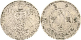 Kiautschou
 10 Cent 1909 (A) Jaeger 730 Fast vorzüglich