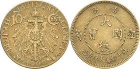 Kiautschou
 10 Cent 1909 (A) Jaeger 730 Fast vorzüglich